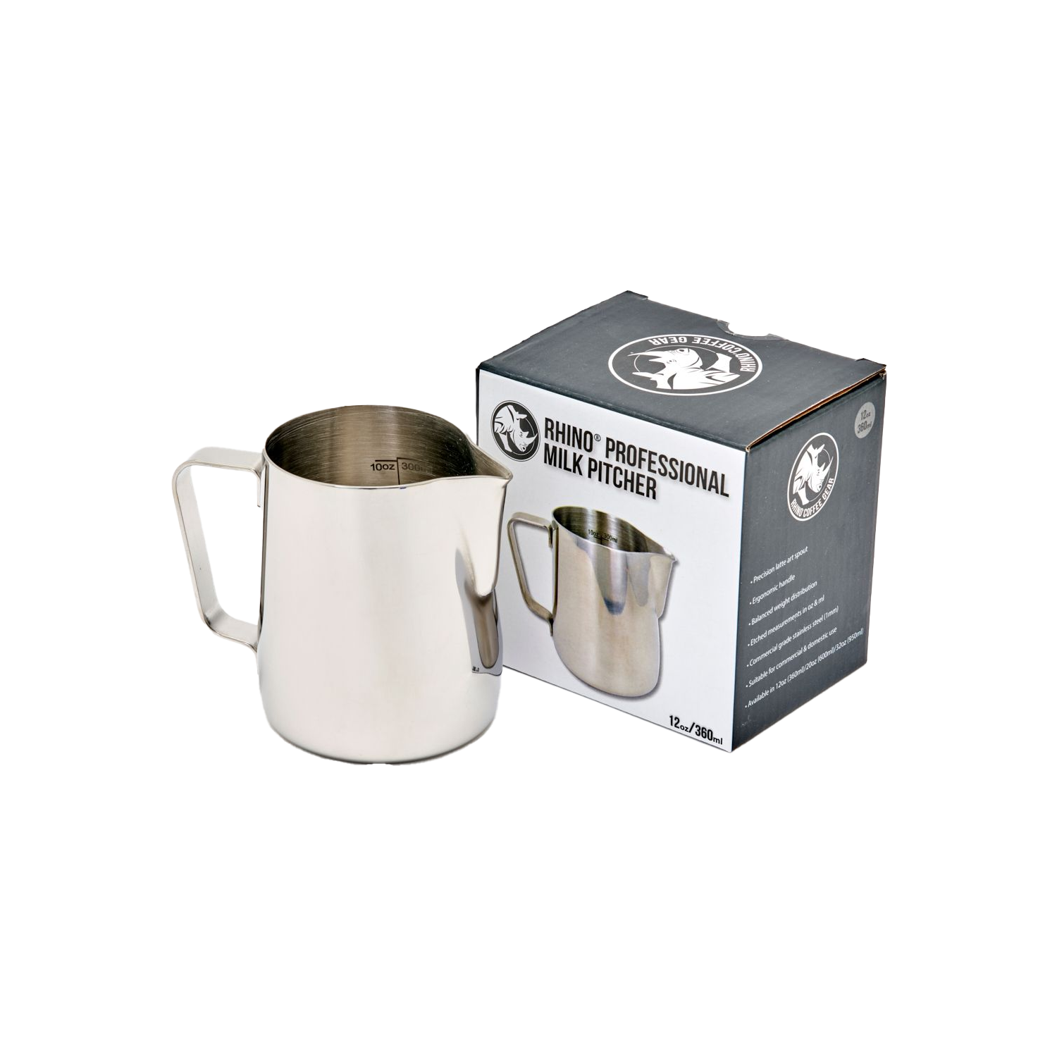 RHINO 360ML PROFESSIONAL MILK JUG