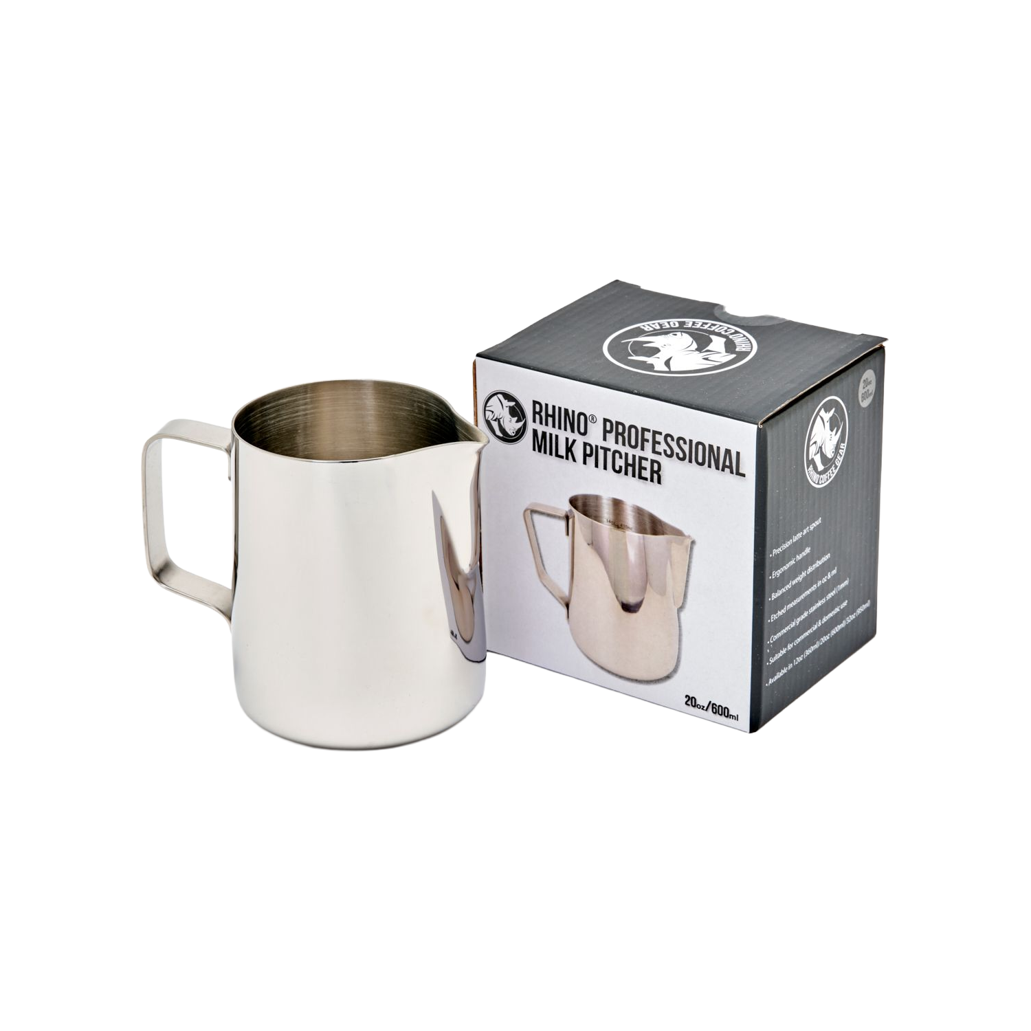 RHINO 600ML PROFESSIONAL MILK JUG